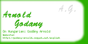 arnold godany business card