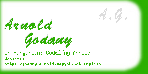 arnold godany business card